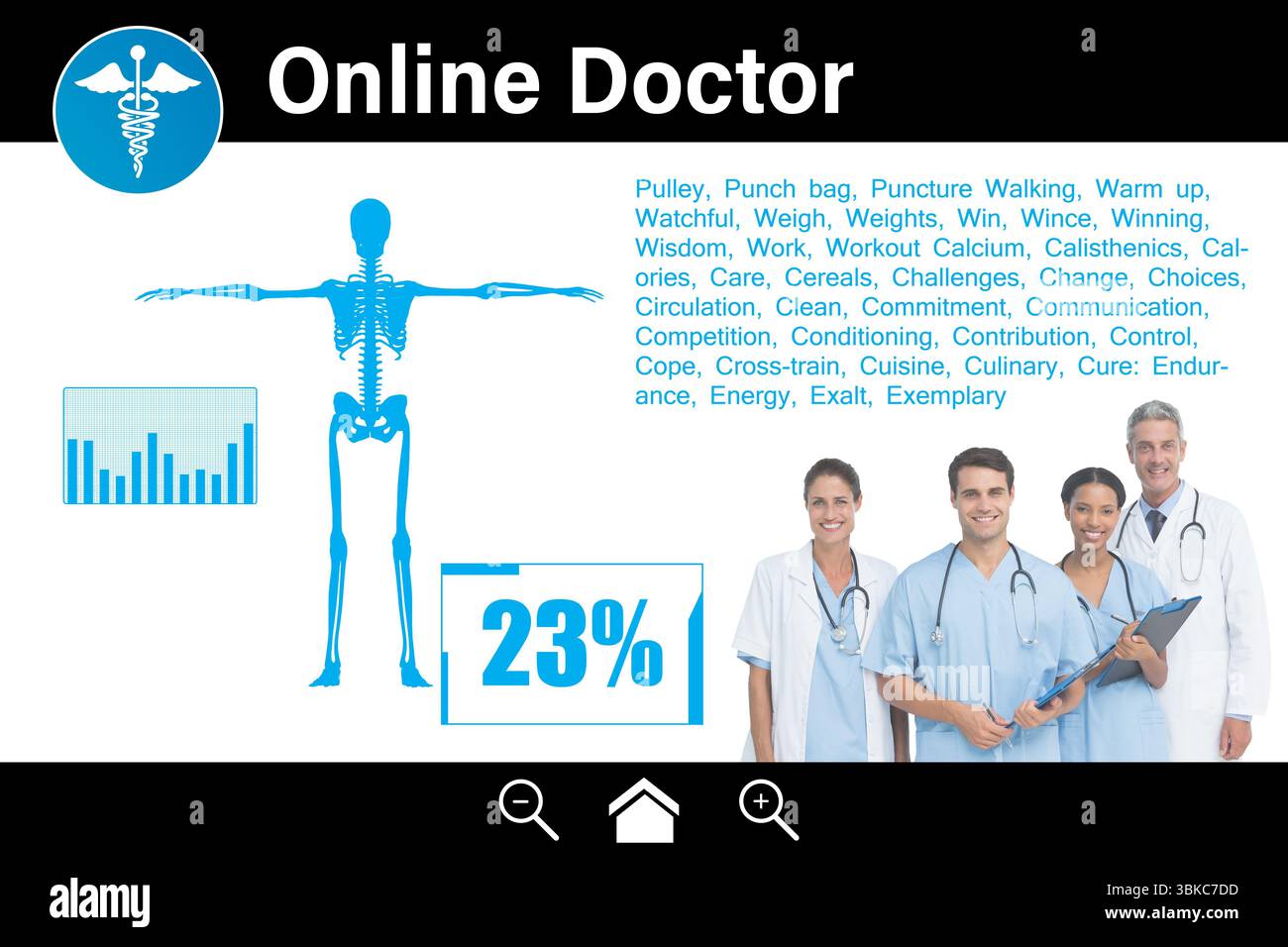 informazioni sanitarie online Foto Stock