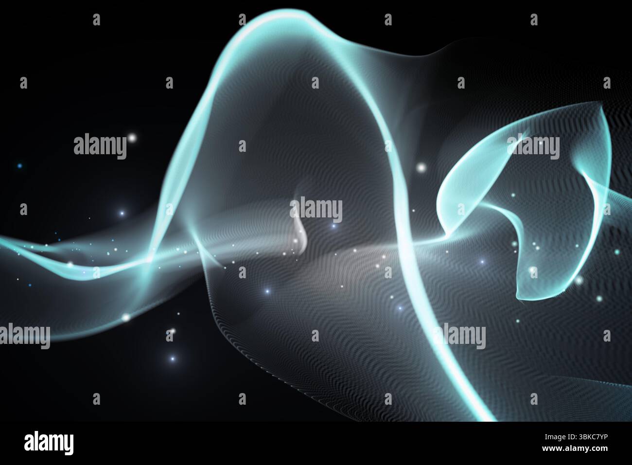 Abstract incandescente sfondo nero Foto Stock