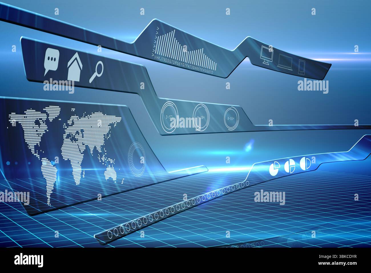 La tecnologia avveniristica interfaccia Foto Stock