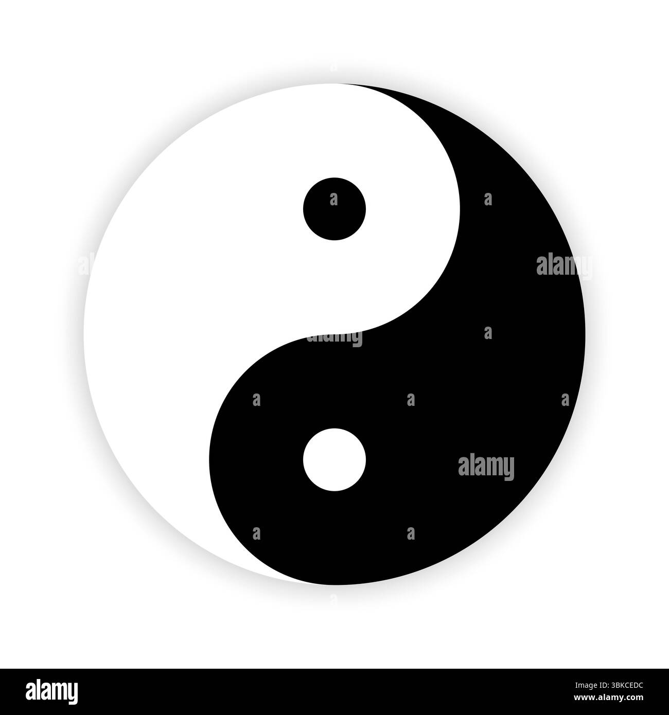 Il simbolo di yin e yang rappresenta l'equilibrio delle forze opposte. Illustra l'interconnessione e l'armonia essenziali in vari aspetti della vita e della filosofia. Illustrazione Vettoriale