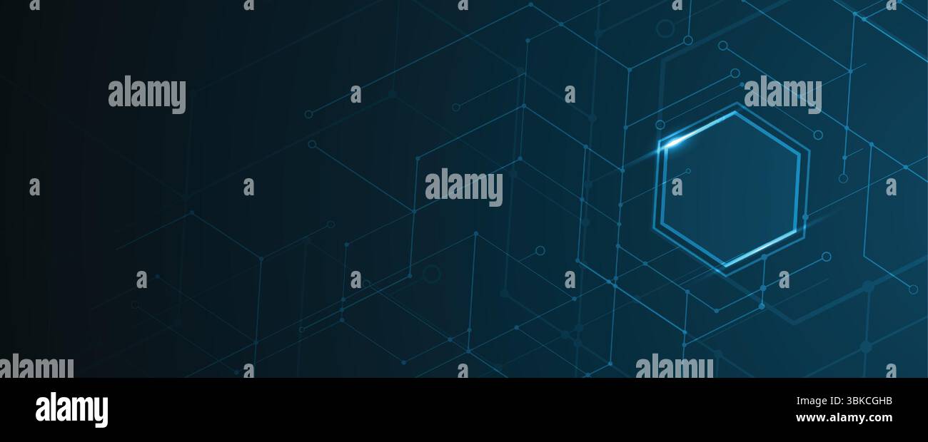 Tecnologia astratta esagono e poligono sfondo per presentazione e altri progetti Illustrazione Vettoriale