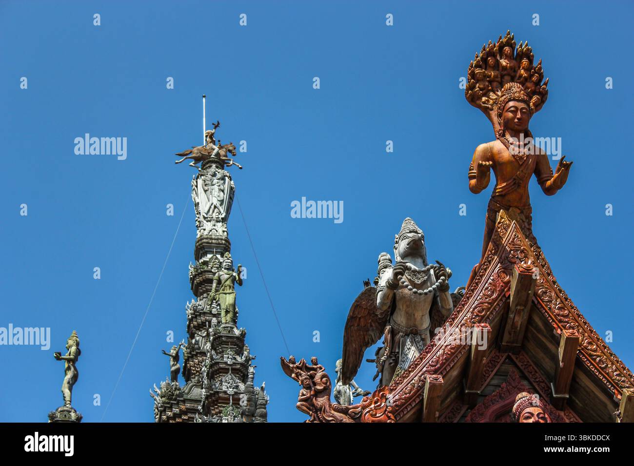 Dettagli e divinità architettoniche Foto Stock