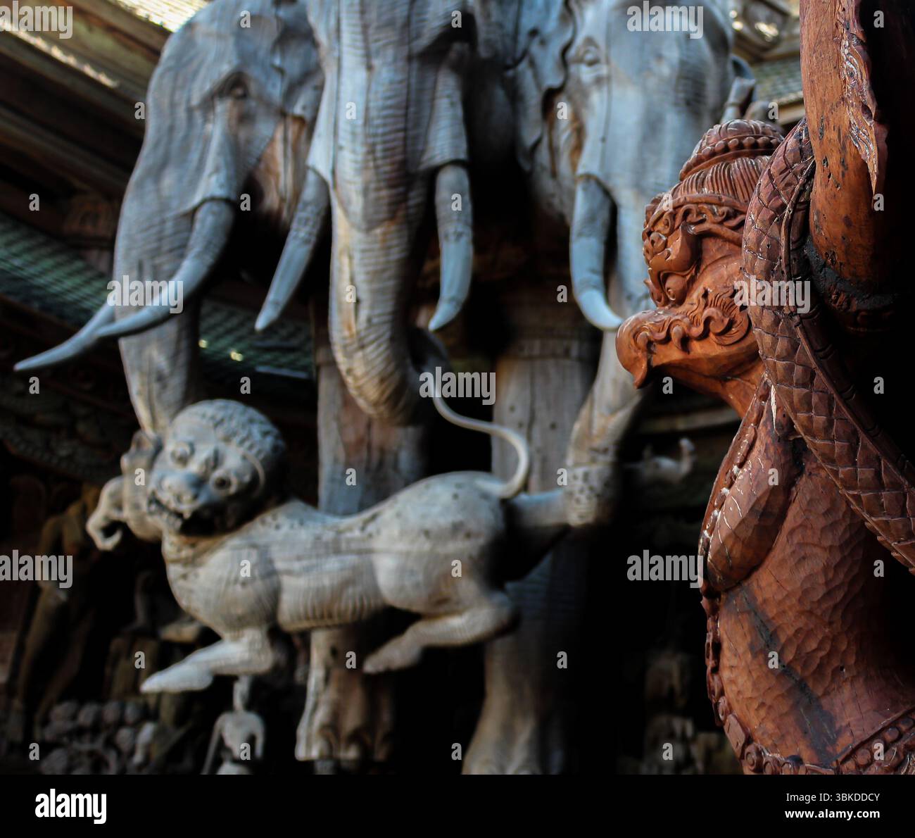 Dettagli e divinità architettoniche Foto Stock