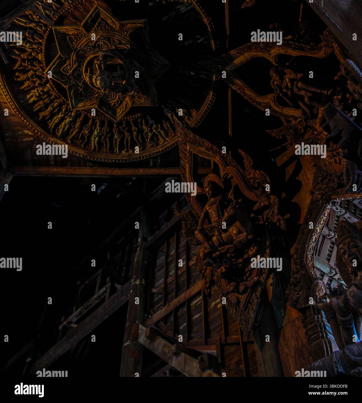 Dettagli e divinità architettoniche Foto Stock