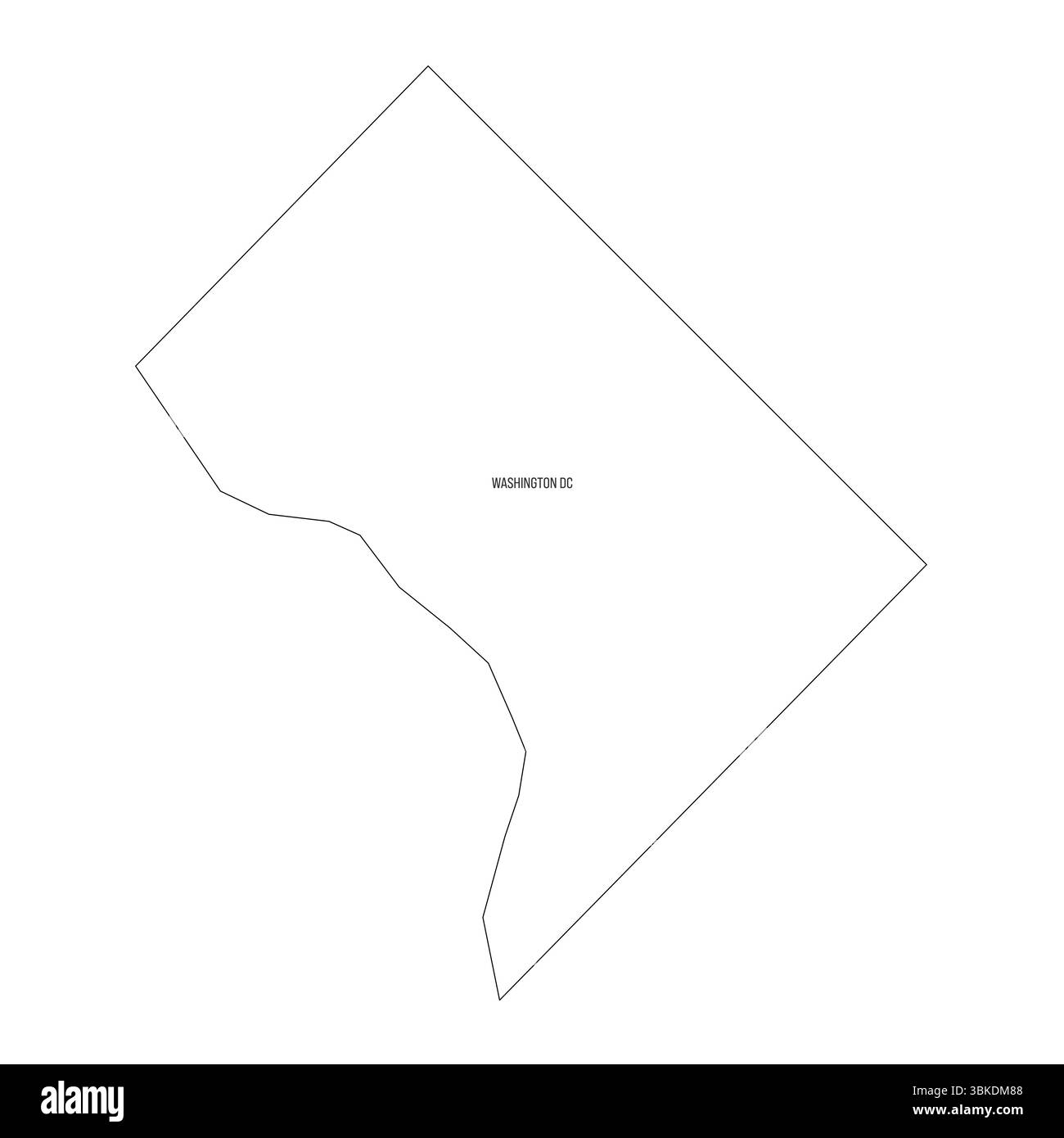 Washington, D.C. - Mappa politica dettagliata del Distretto di Columbia. La capitale e il distretto federale degli Stati Uniti. Mappa blu con etichetta del nome. Illustrazione vettoriale Illustrazione Vettoriale