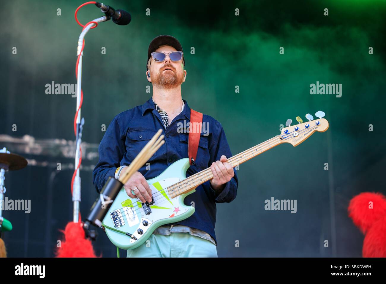 Oslo, Norvegia. 14 giugno 2025. La band norvegese Casiokids esegue un concerto dal vivo durante il festival musicale norvegese Piknik i Parken 2025 a Oslo. Foto Stock