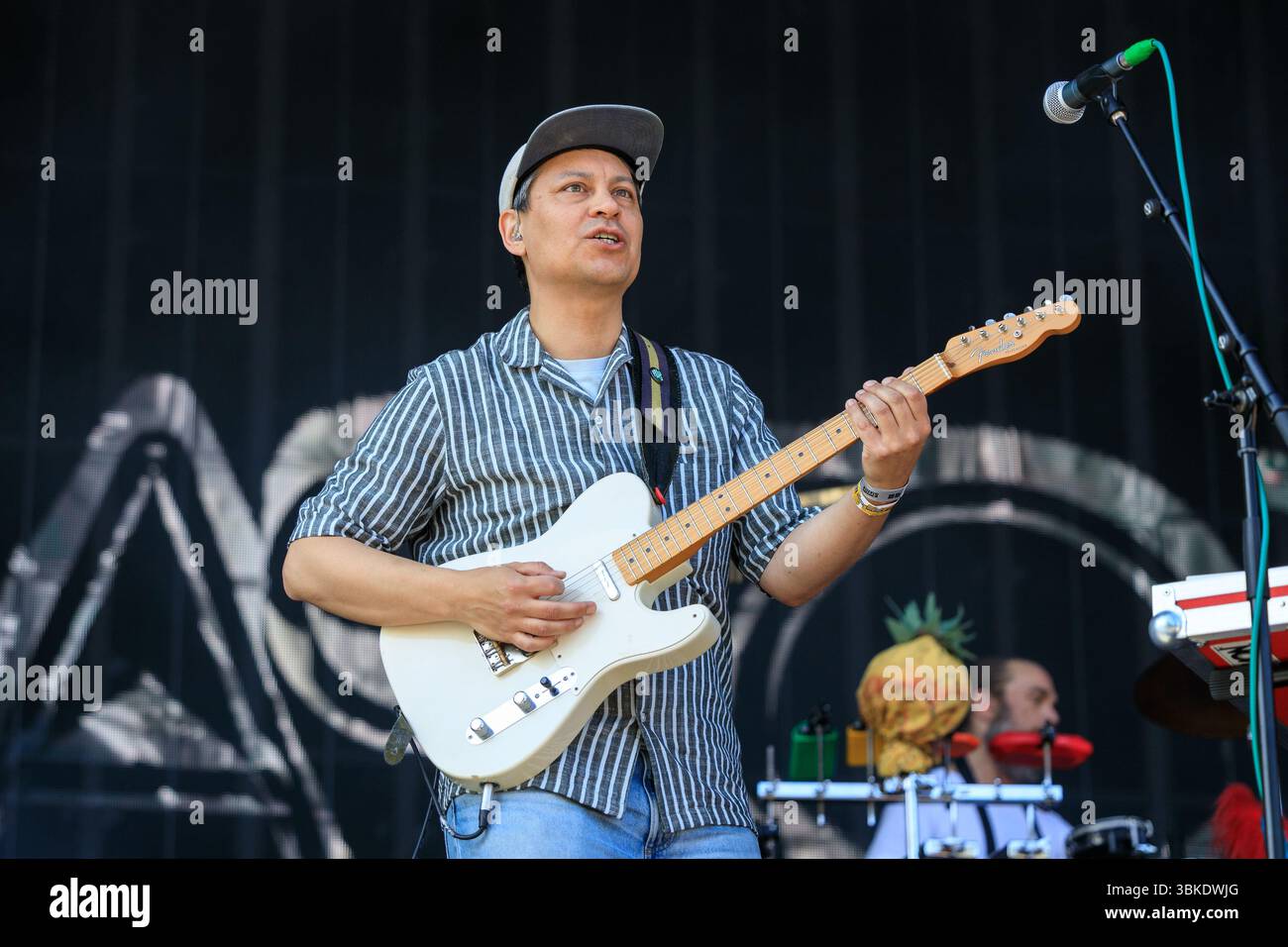 Oslo, Norvegia. 14 giugno 2025. La band norvegese Casiokids esegue un concerto dal vivo durante il festival musicale norvegese Piknik i Parken 2025 a Oslo. Foto Stock