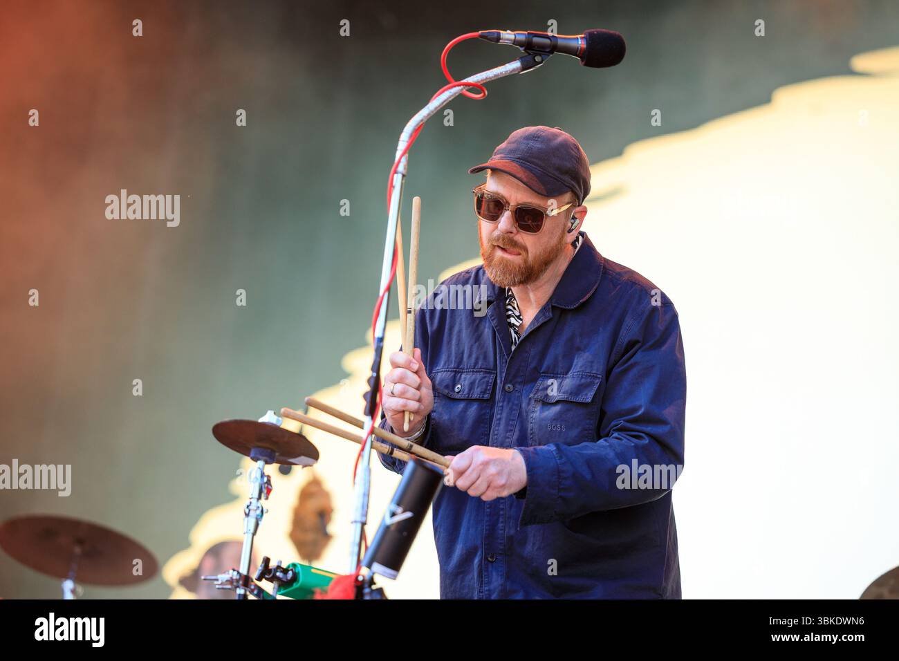 Oslo, Norvegia. 14 giugno 2025. La band norvegese Casiokids esegue un concerto dal vivo durante il festival musicale norvegese Piknik i Parken 2025 a Oslo. Foto Stock