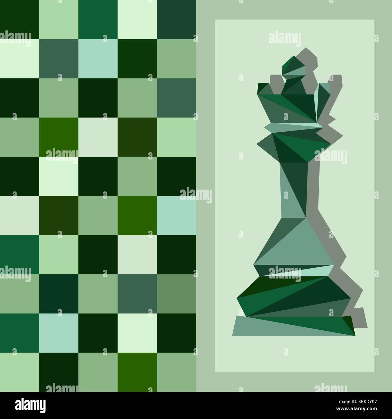 Sfondo degli scacchi. Poster per il torneo di scacchi. Illustrazione astratta del design degli scacchi. Concetto di giornata degli scacchi. Competizione, sport intellettuale, campionato. Illustrazione Vettoriale