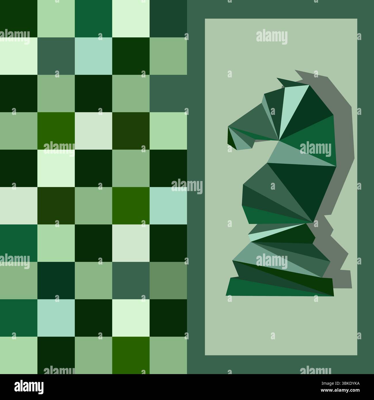 Sfondo degli scacchi. Poster per il torneo di scacchi. Illustrazione astratta del design degli scacchi. Concetto di giornata degli scacchi. Competizione, sport intellettuale, campionato. Illustrazione Vettoriale