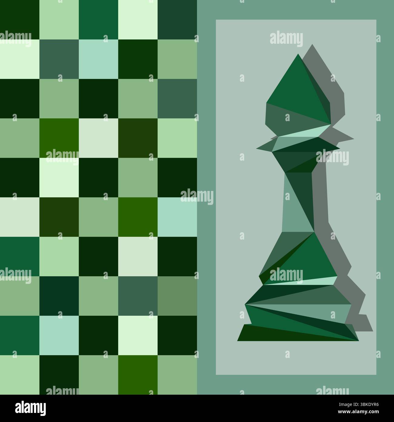 Sfondo degli scacchi. Poster per il torneo di scacchi. Illustrazione astratta del design degli scacchi. Concetto di giornata degli scacchi. Competizione, sport intellettuale, campionato. Illustrazione Vettoriale