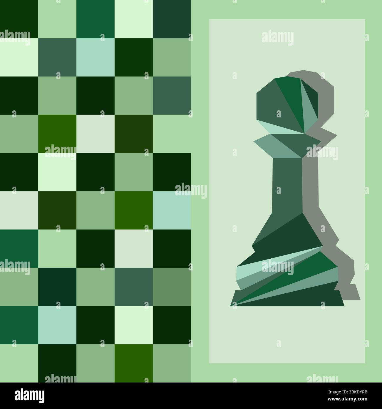 Sfondo degli scacchi. Poster per il torneo di scacchi. Illustrazione astratta del design degli scacchi. Concetto di giornata degli scacchi. Competizione, sport intellettuale, campionato. Illustrazione Vettoriale