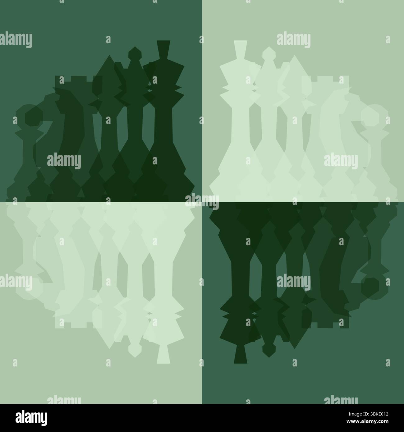 Sfondo degli scacchi. Poster per il torneo di scacchi. Illustrazione astratta del design degli scacchi. Concetto di giornata degli scacchi. Competizione, sport intellettuale, campionato. Illustrazione Vettoriale