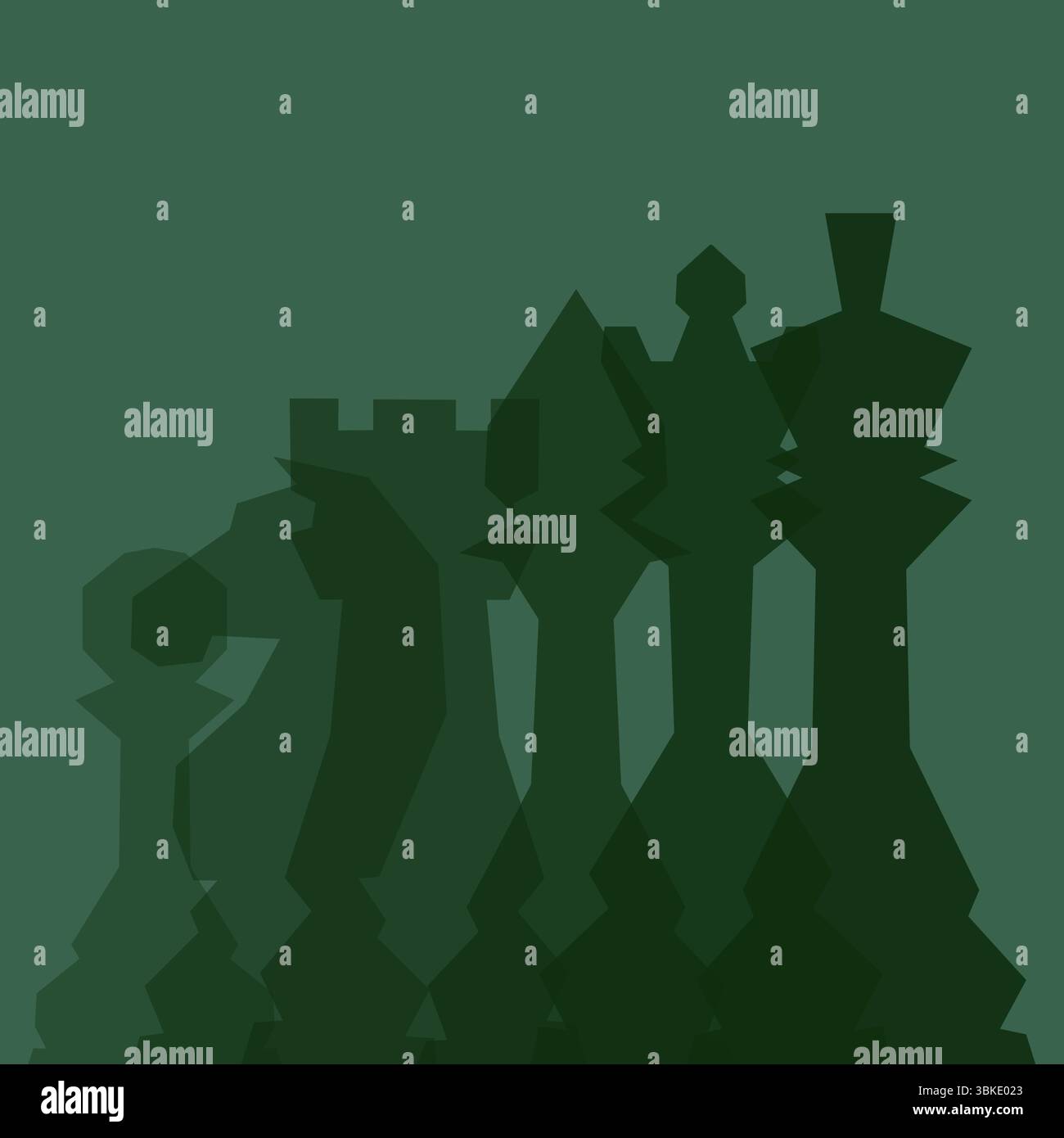 Sfondo degli scacchi. Poster per il torneo di scacchi. Illustrazione astratta del design degli scacchi. Concetto di giornata degli scacchi. Competizione, sport intellettuale, campionato. Illustrazione Vettoriale