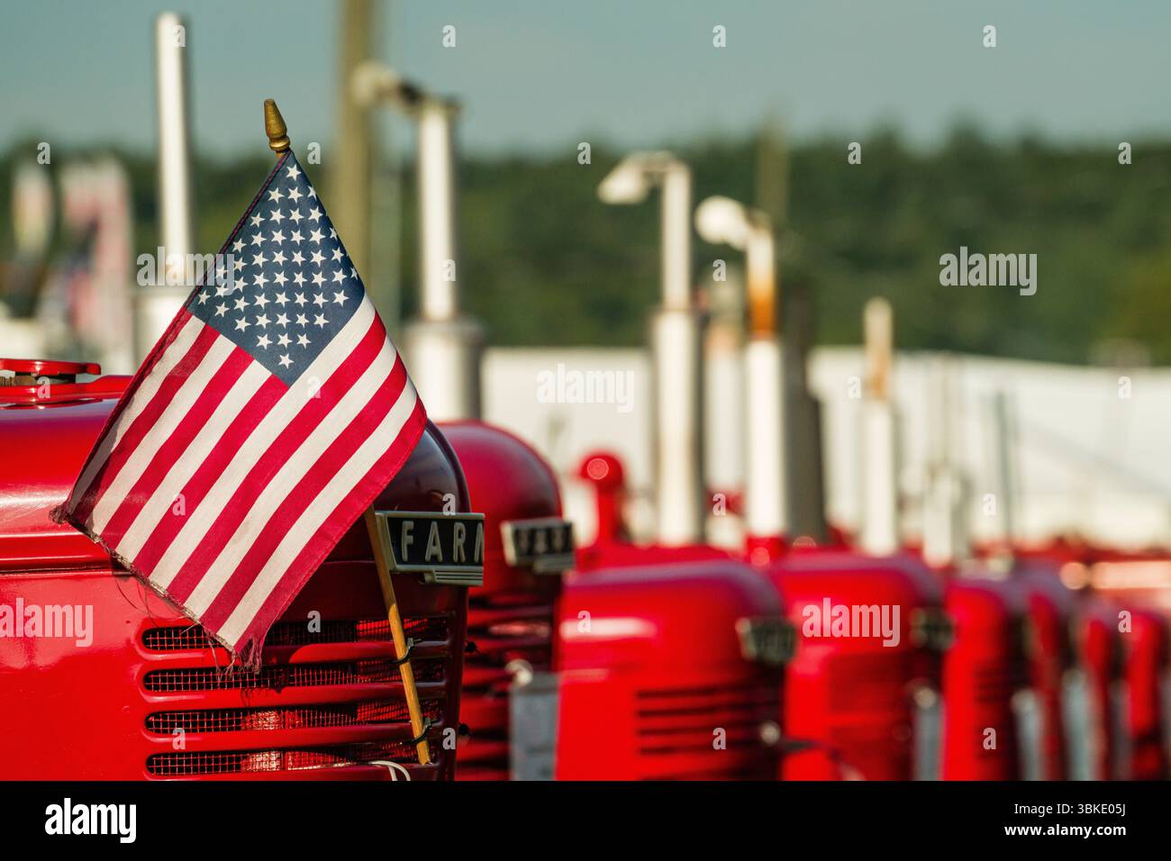 Fiera di Woodstock di American Flag & Farm Tractors _ Woodstock, Connecticut, USA Foto Stock