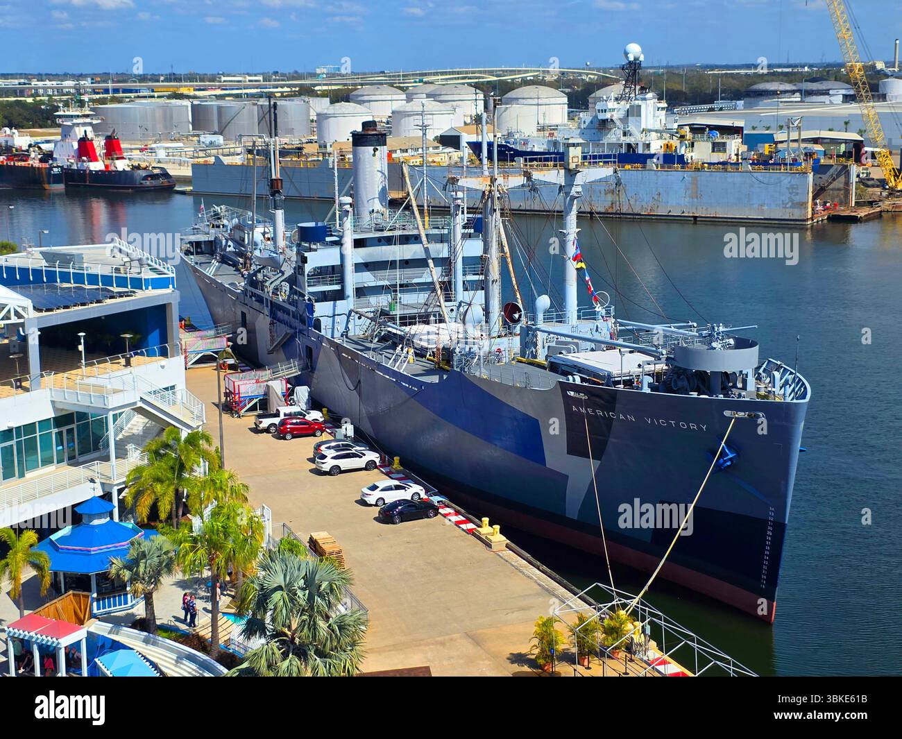 World War Two Liberty nel centro di Tampa, Florida. Una nave mercantile Foto Stock