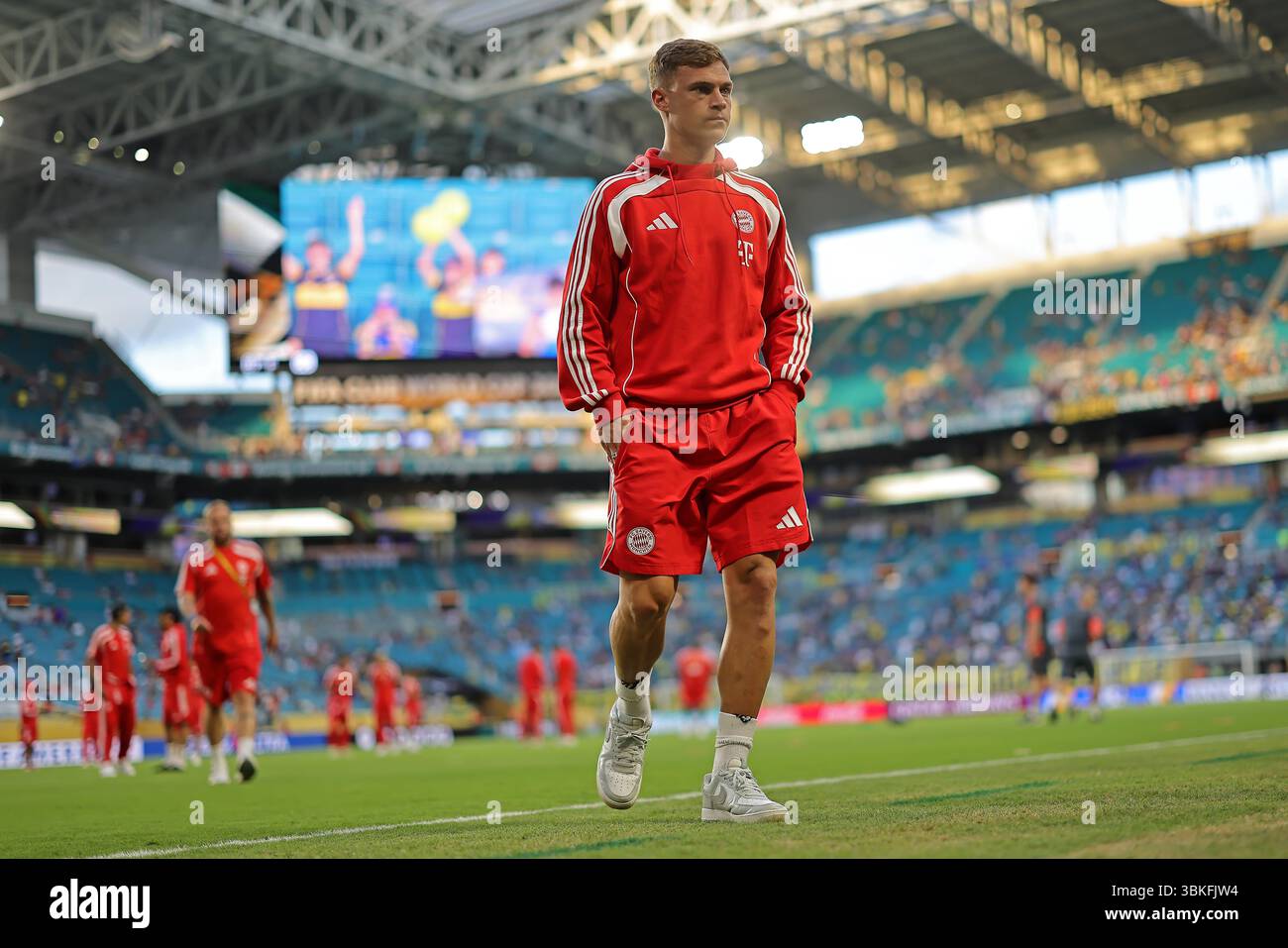 Miami, Stati Uniti. 20 giugno 2025. Joshua Kimmich del Bayern arriva per la partita tra FC Bayern Monaco e CA Boca Juniors, per il secondo turno del gruppo C per la Coppa del mondo per club FIFA 2025, all'Hard Rock Stadium di Miami, Stati Uniti, il 20 giugno 2025. Foto: Heuler Andrey/DiaEsportivo/Alamy Live News crediti: DiaEsportivo/Alamy Live News Foto Stock