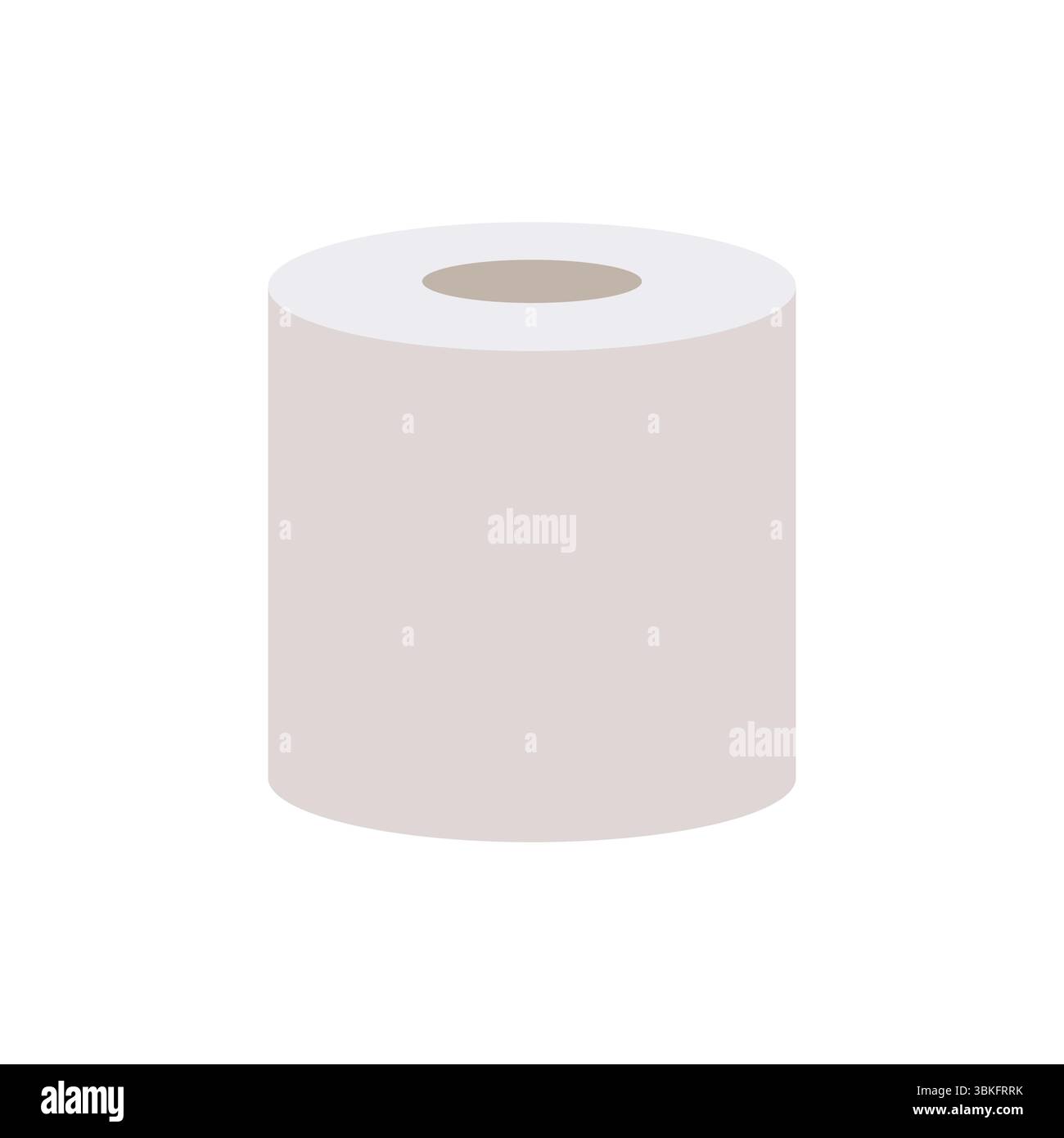 Rotolo di panno morbido per il bagno posizionato su una superficie piana in un ambiente pulito Illustrazione Vettoriale