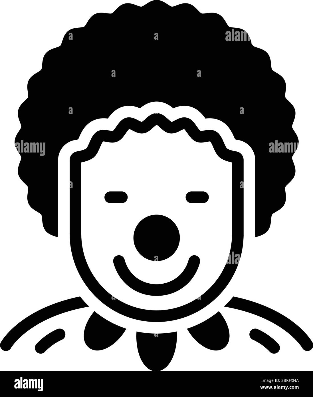 Icona per clown, buffoni Illustrazione Vettoriale