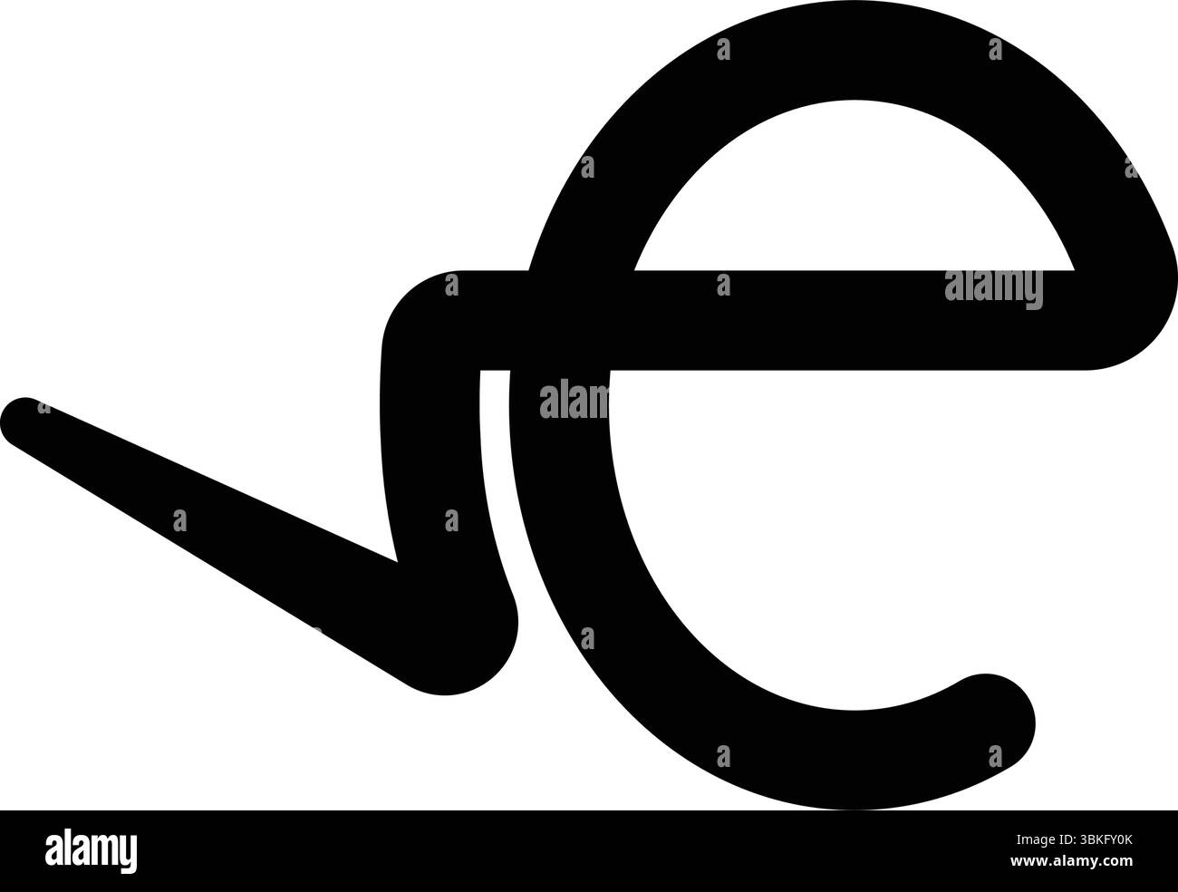 logo letter e power esclusivo Illustrazione Vettoriale