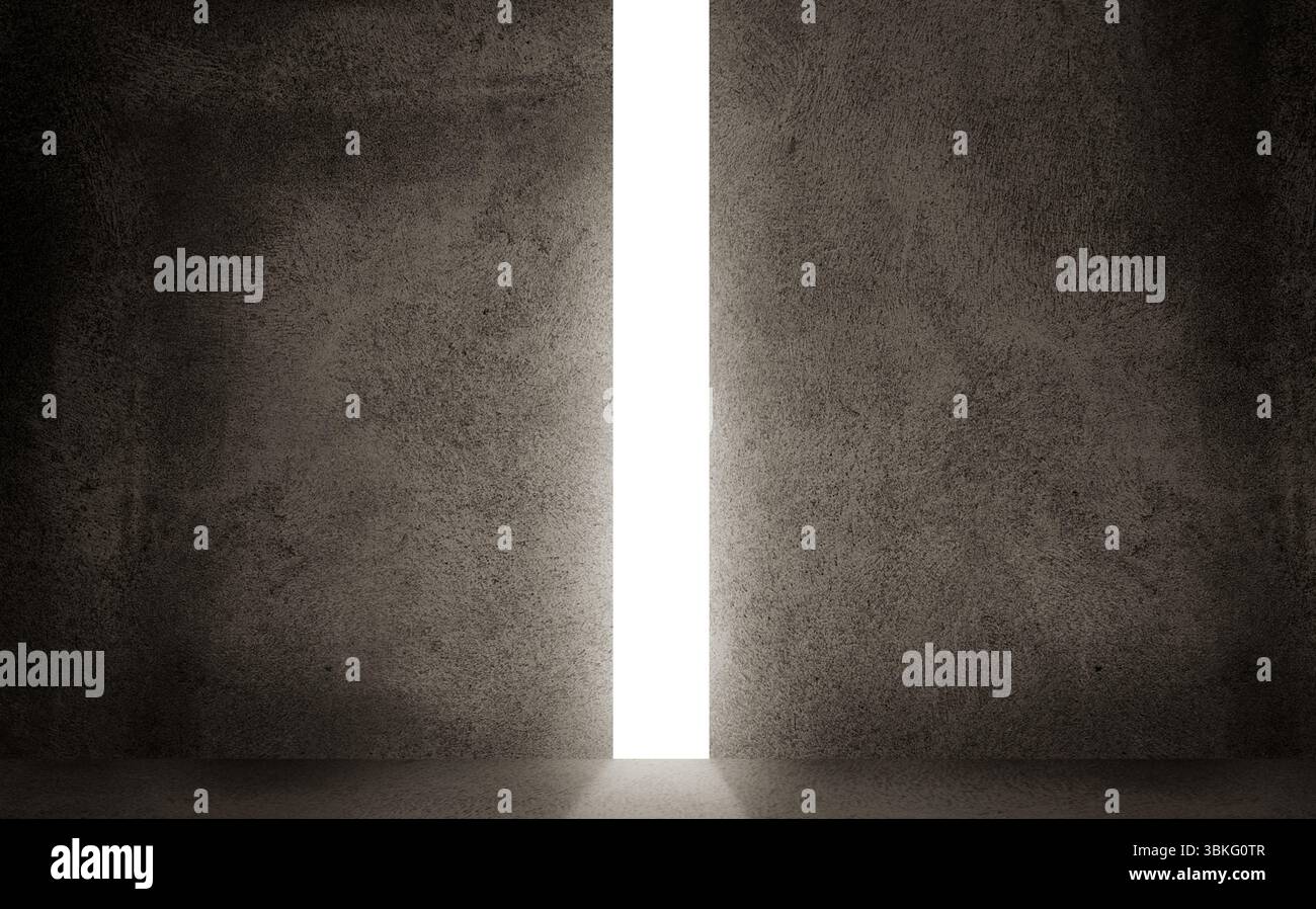 Luce solare emessa attraverso la parete Foto Stock