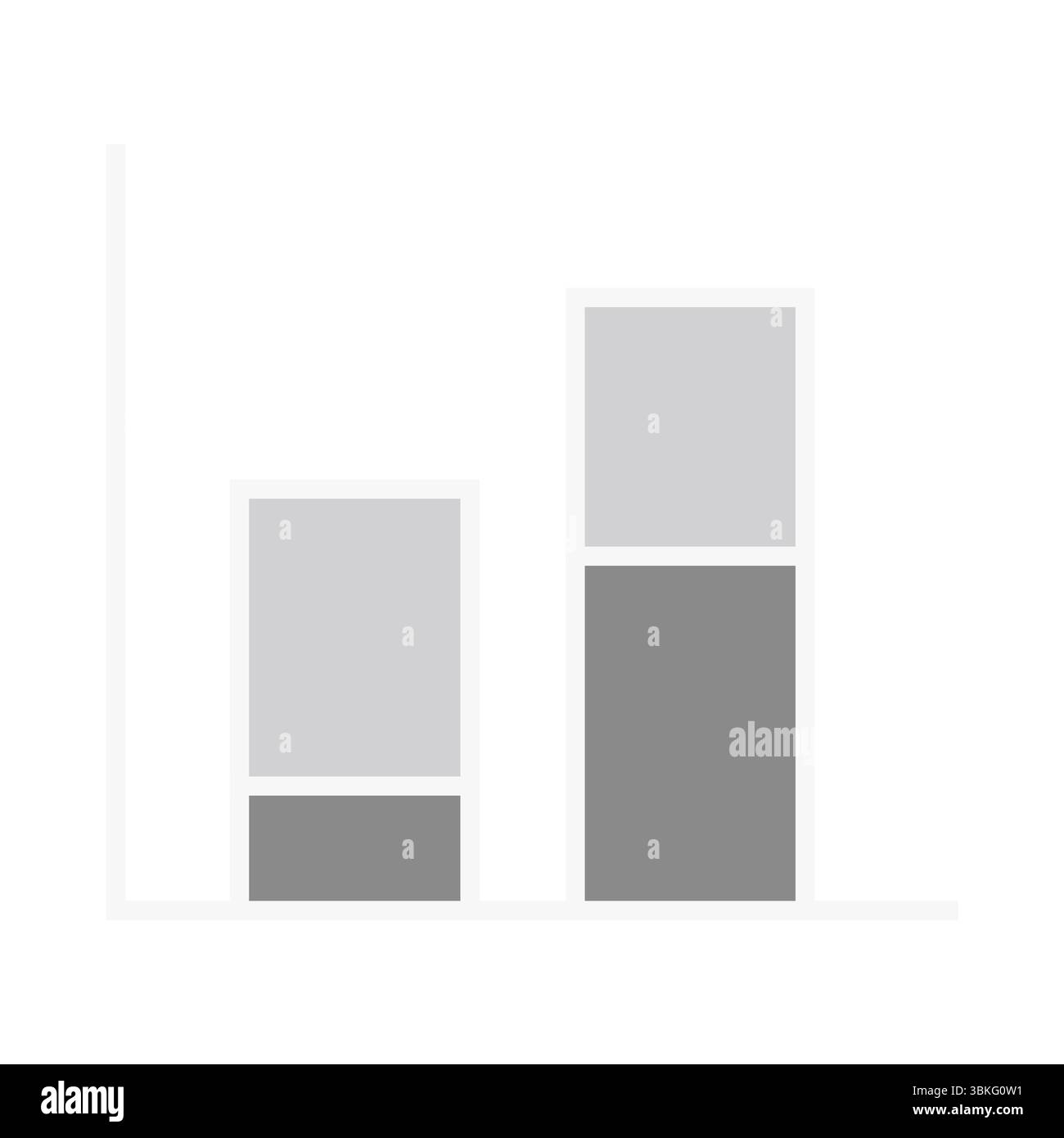 Immagine composita del grafico a barre Foto Stock