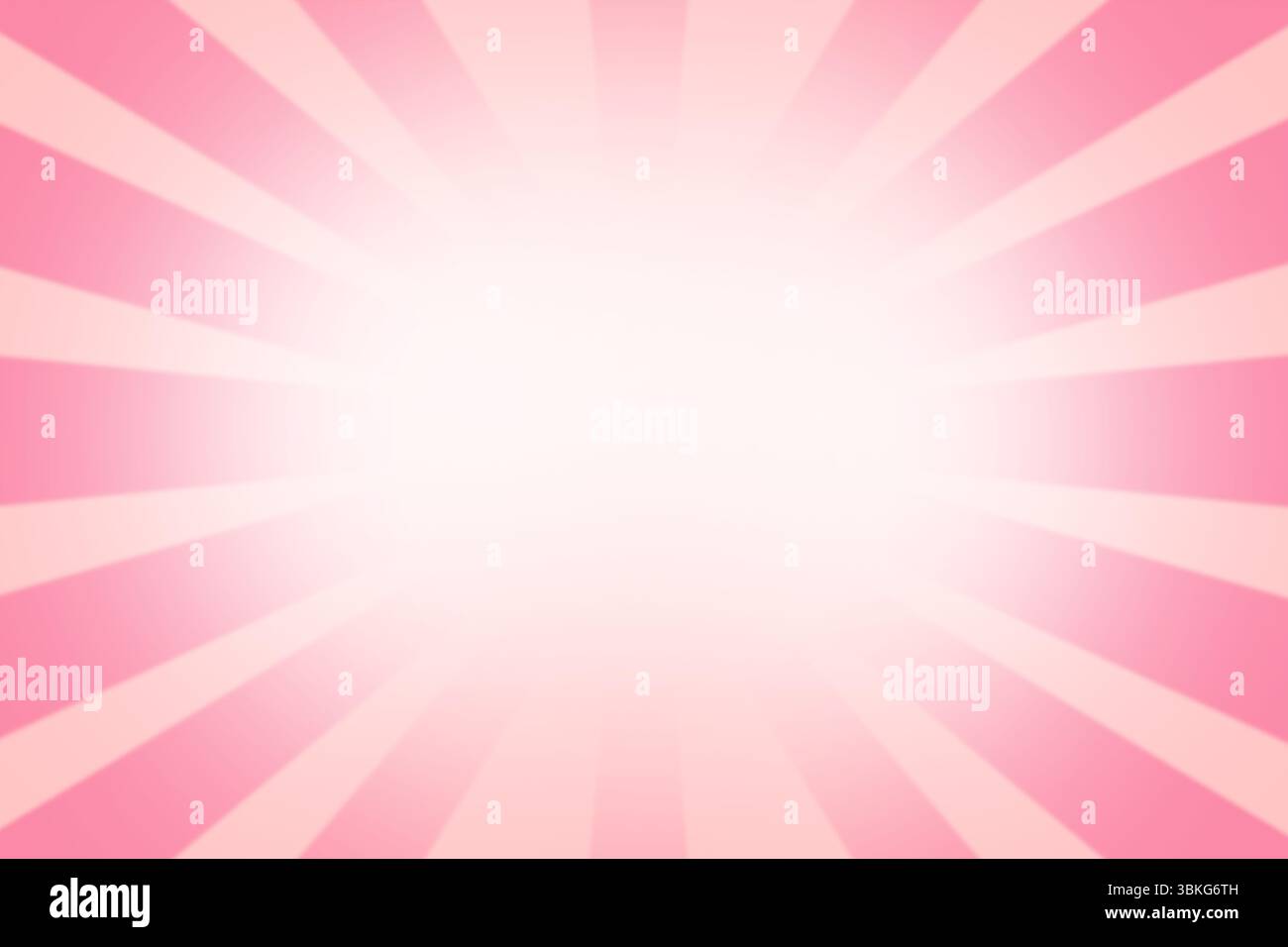 Il motivo astratto della sequenza solare radiale si irradia in un design piatto con raggi rosa chiari e scuri Foto Stock