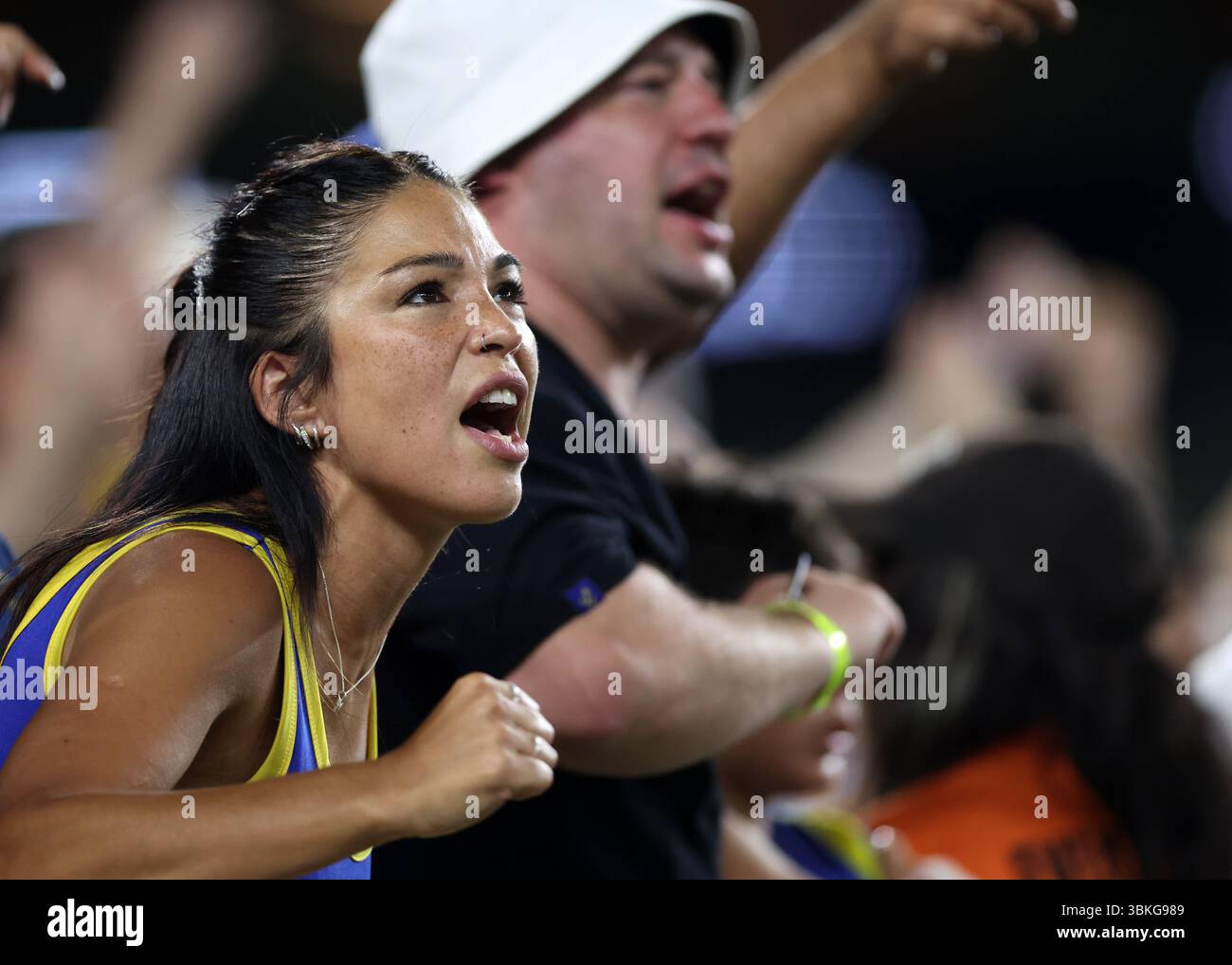 Miami Gardens, USA, 20 giugno 2025. Un fan del Boca durante la partita della Coppa del mondo Bayern Monaco vs CA Boca Juniors all'Hard Rock Stadium, Miami Gardens. Il credito immagine dovrebbe essere: David Klein / Sportimage Foto Stock