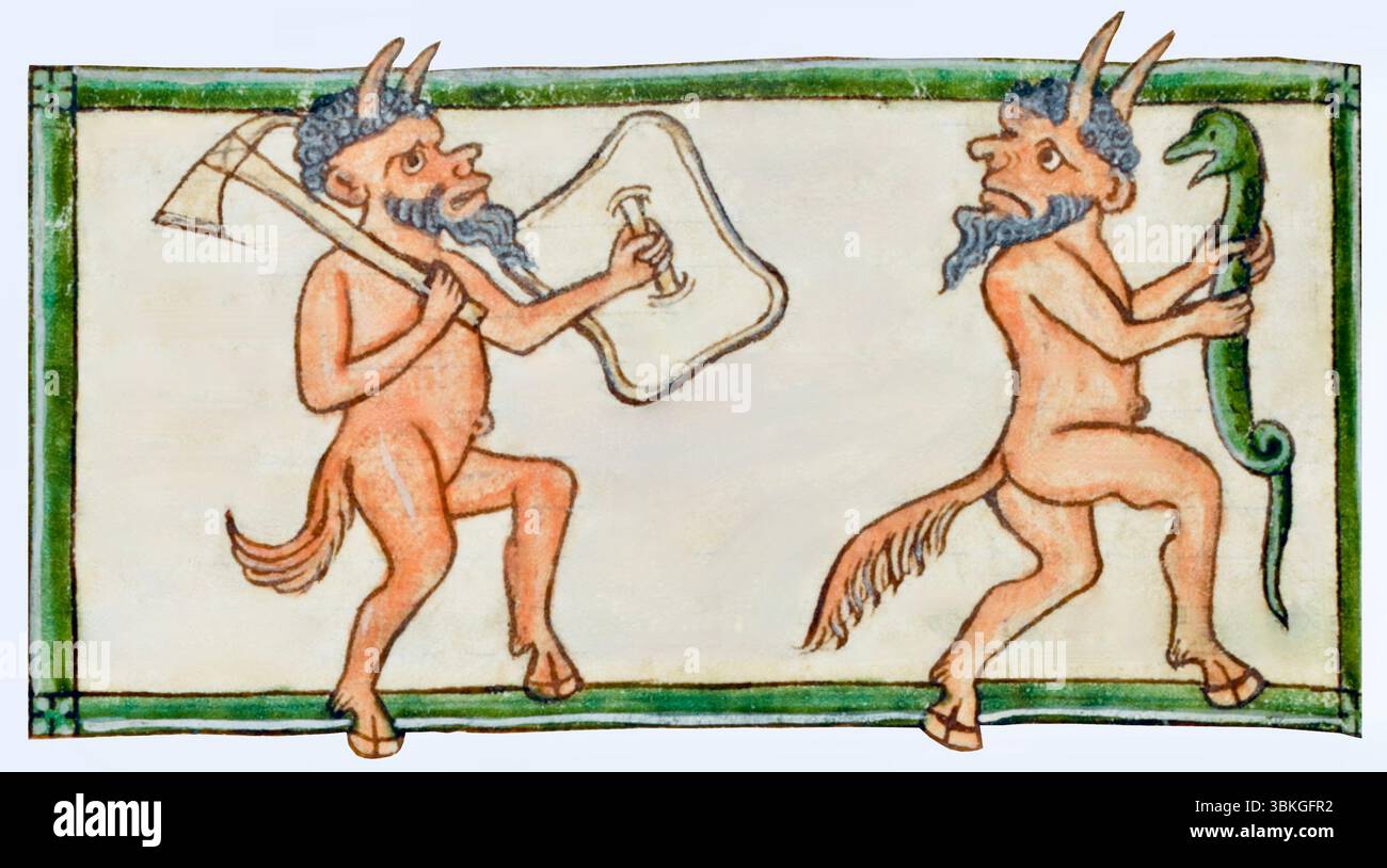 Due Satyr Foto Stock