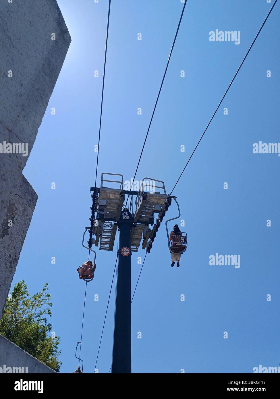 Seggiovia Monte Solaro Capri isola italiana #AlamyPublicTransport Foto Stock