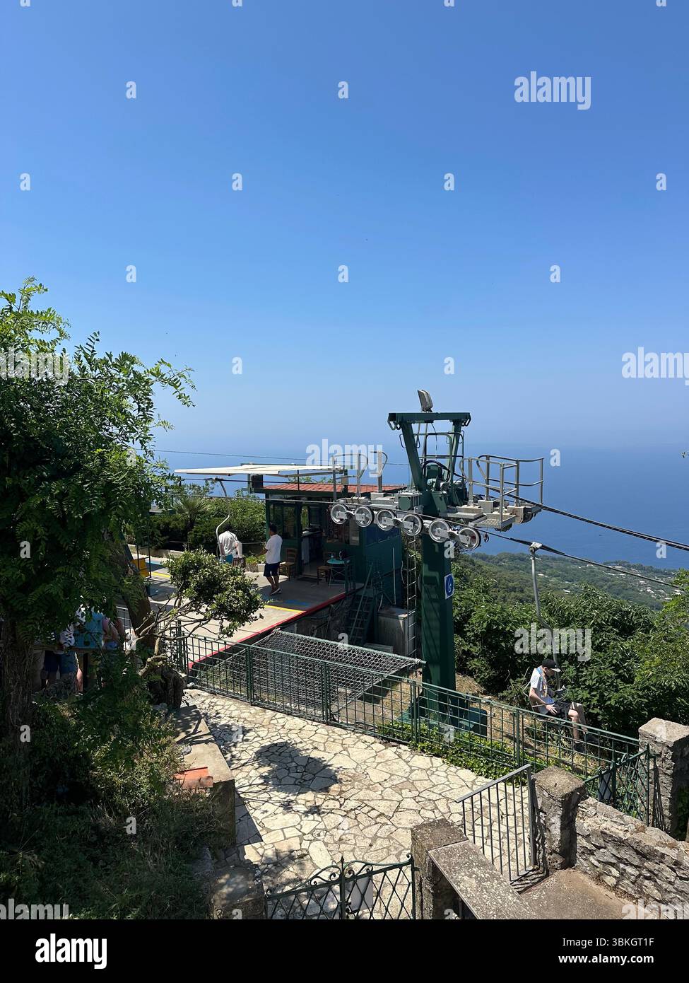 Seggiovia Monte Solaro Capri isola italiana #AlamyPublicTransport Foto Stock