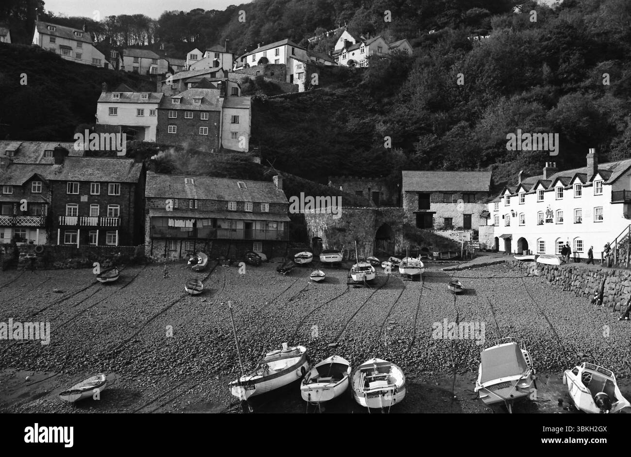 Clovelly, Devon, Inghilterra, ottobre 1977 Foto Stock