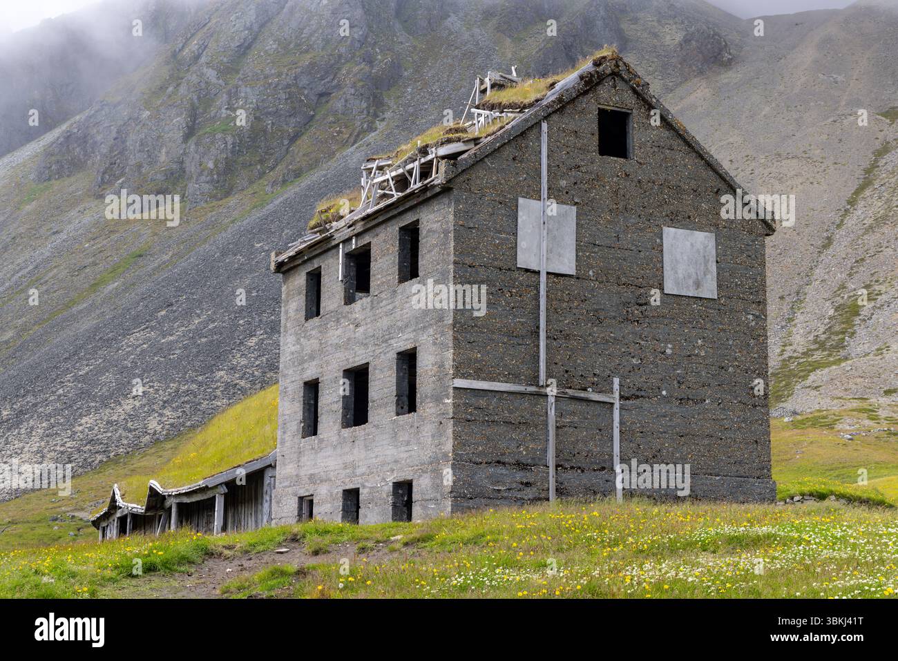 Il set cinematografico Viking Village Foto Stock