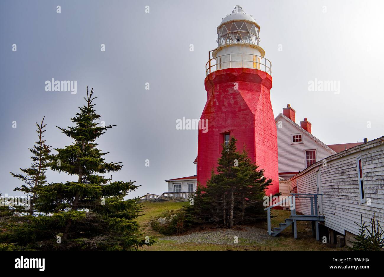 Lo storico faro di Long Point, costruito nel 1876 Foto Stock