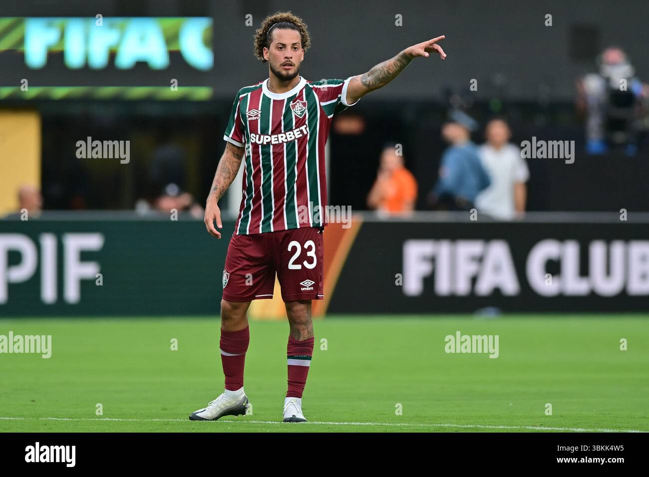 NEW JERSEY (NY), 06/21/2025 - CLUB WORLD CUP/FLUMINENSE X ULSAN HD (KOR) - Guga da Fluminense , durante la partita tra FLUMINENSE X ULSAN HD (KOR), valida per il secondo round della fase a gironi della Coppa del mondo FIFA Club 2025, tenutasi presso il MetLife Stadium di New York, nel pomeriggio di questo sabato 21. (Foto: Eduardo Carmim/Alamy Live News) Foto Stock