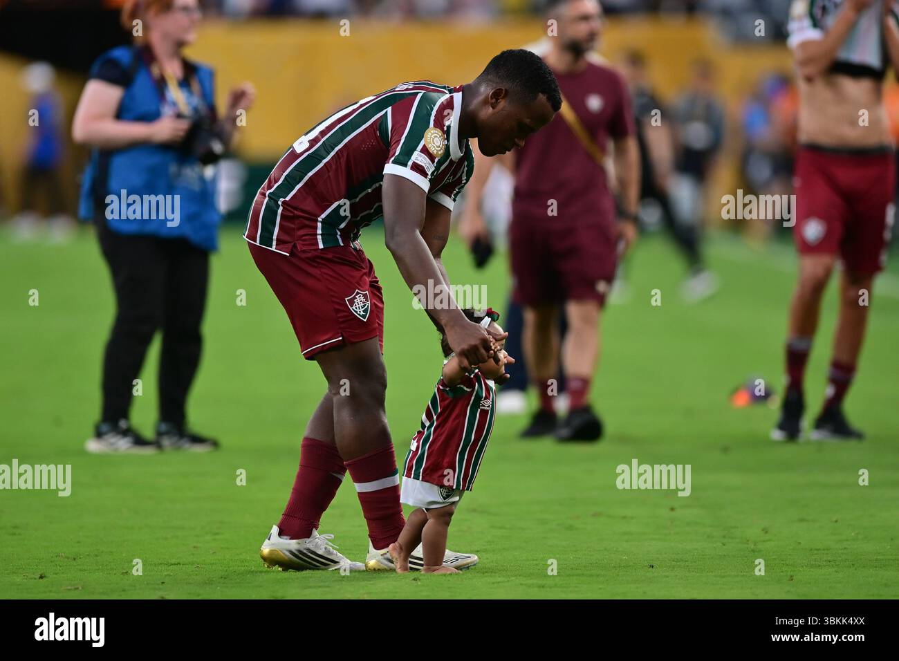 NEW JERSEY (NY), 06/21/2025 - CLUB WORLD CUP/FLUMINENSE X ULSAN HD (KOR) - Jhon Arias di Fluminense , durante la partita tra FLUMINENSE X ULSAN HD (KOR), valida per il secondo round della fase a gironi della Coppa del mondo per club 2025, tenutasi presso il MetLife Stadium di New York, nel pomeriggio di questo sabato 21. (Foto: Eduardo Carmim/Alamy Live News) Foto Stock