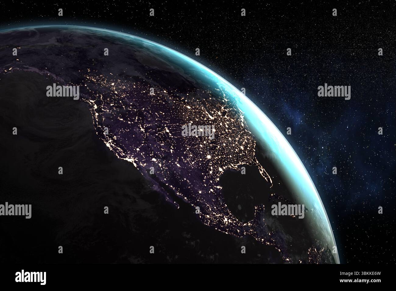 Immagine del pianeta generata digitalmente Foto Stock