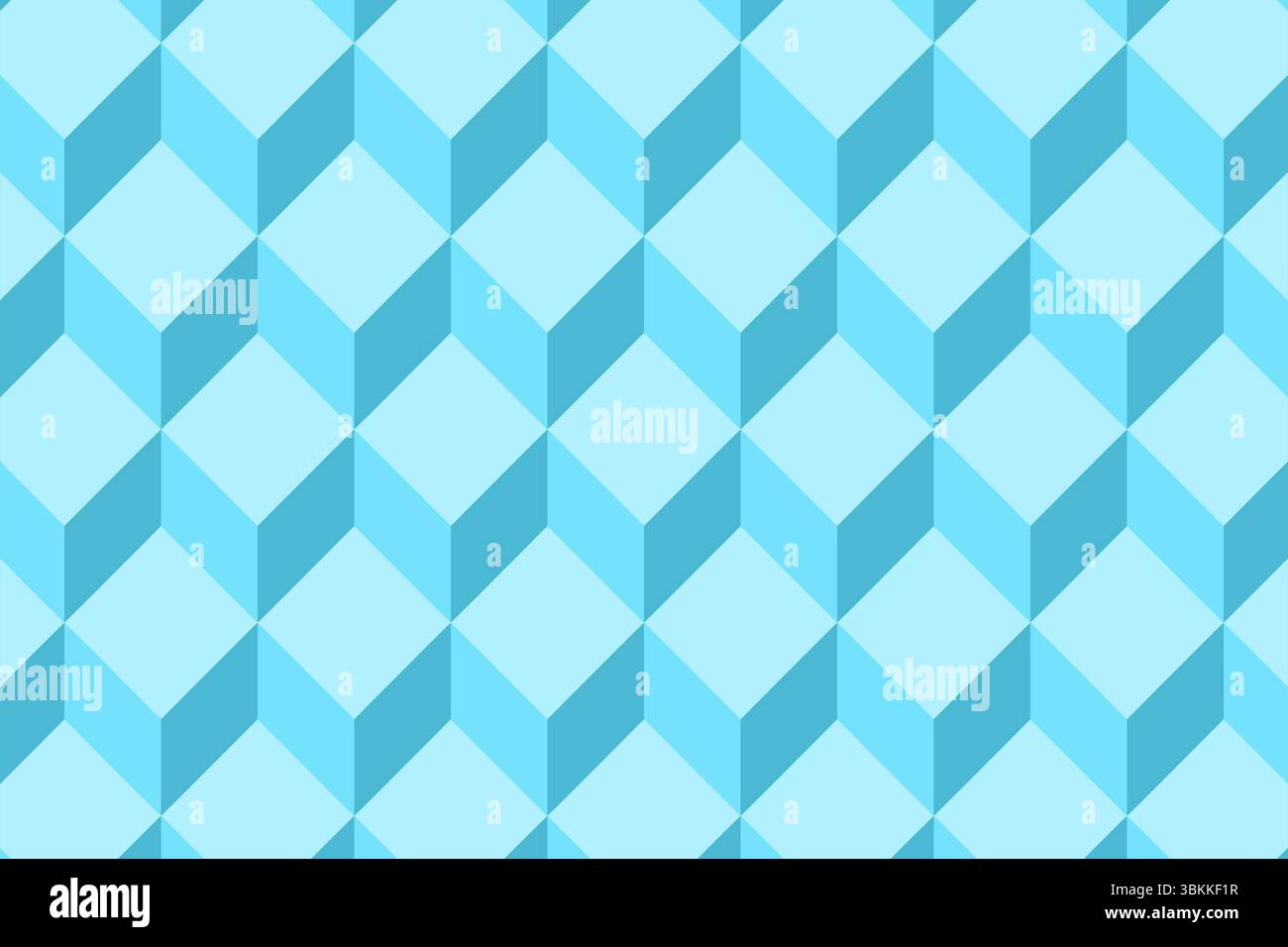 I cubi blu senza cuciture si ripetono con un design geometrico isometrico, con sfondo trasparente Foto Stock