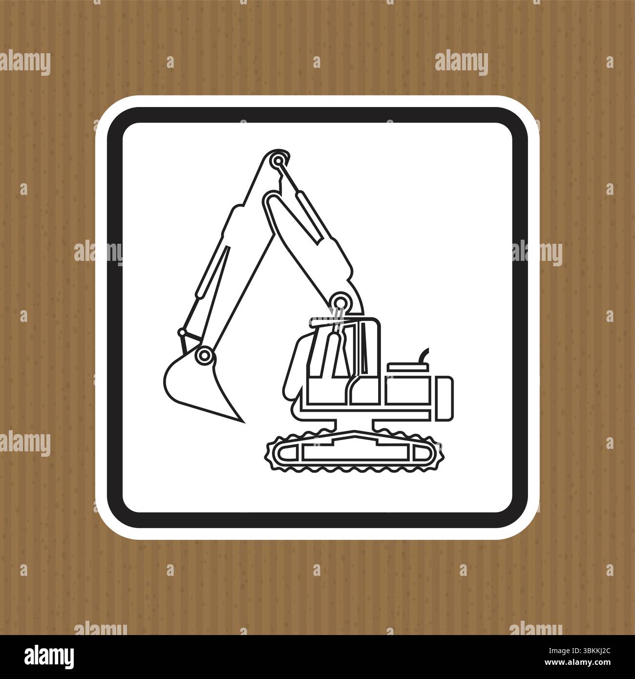 Questa illustrazione vettoriale presenta una macchina da braccio, comunemente utilizzata nelle costruzioni. Il design presenta attrezzature pesanti per le attività di movimento terra in Illustrazione Vettoriale