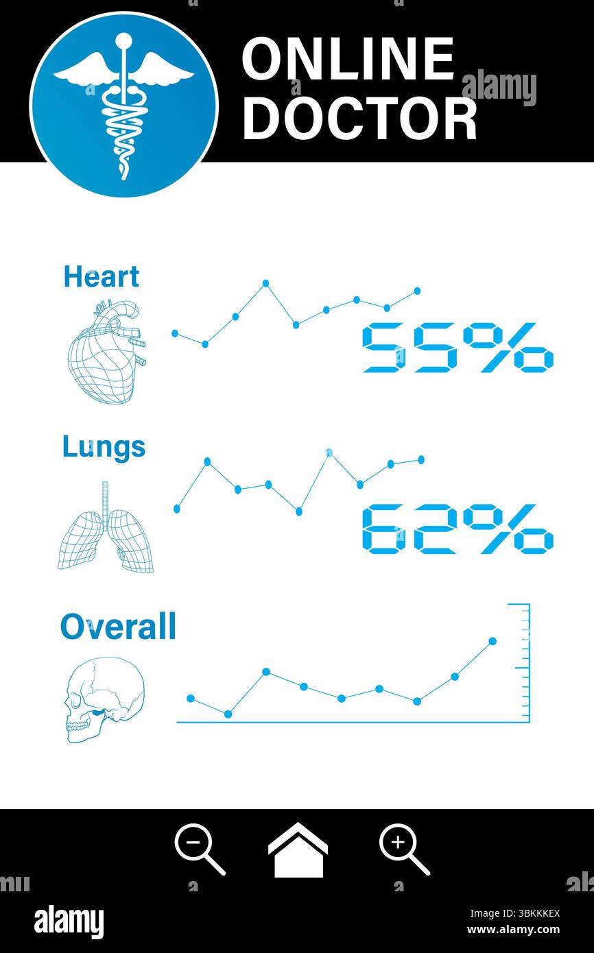 informazioni sanitarie online Foto Stock