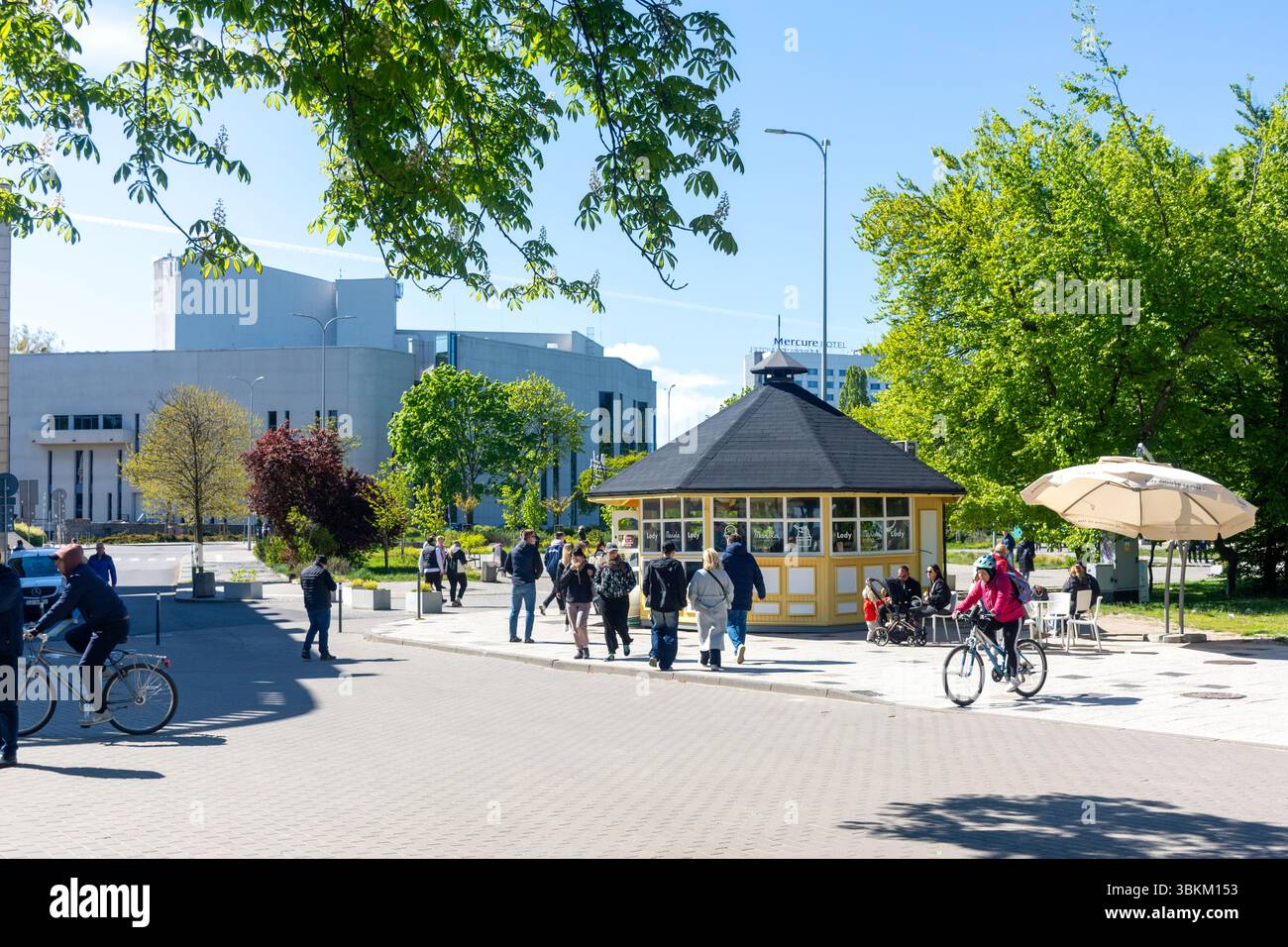 Mariola Cafe, Parco del Consiglio europeo (Park Rady Europy), città di Gdynia, Voivodato della Pomerania, Repubblica di Polonia Foto Stock