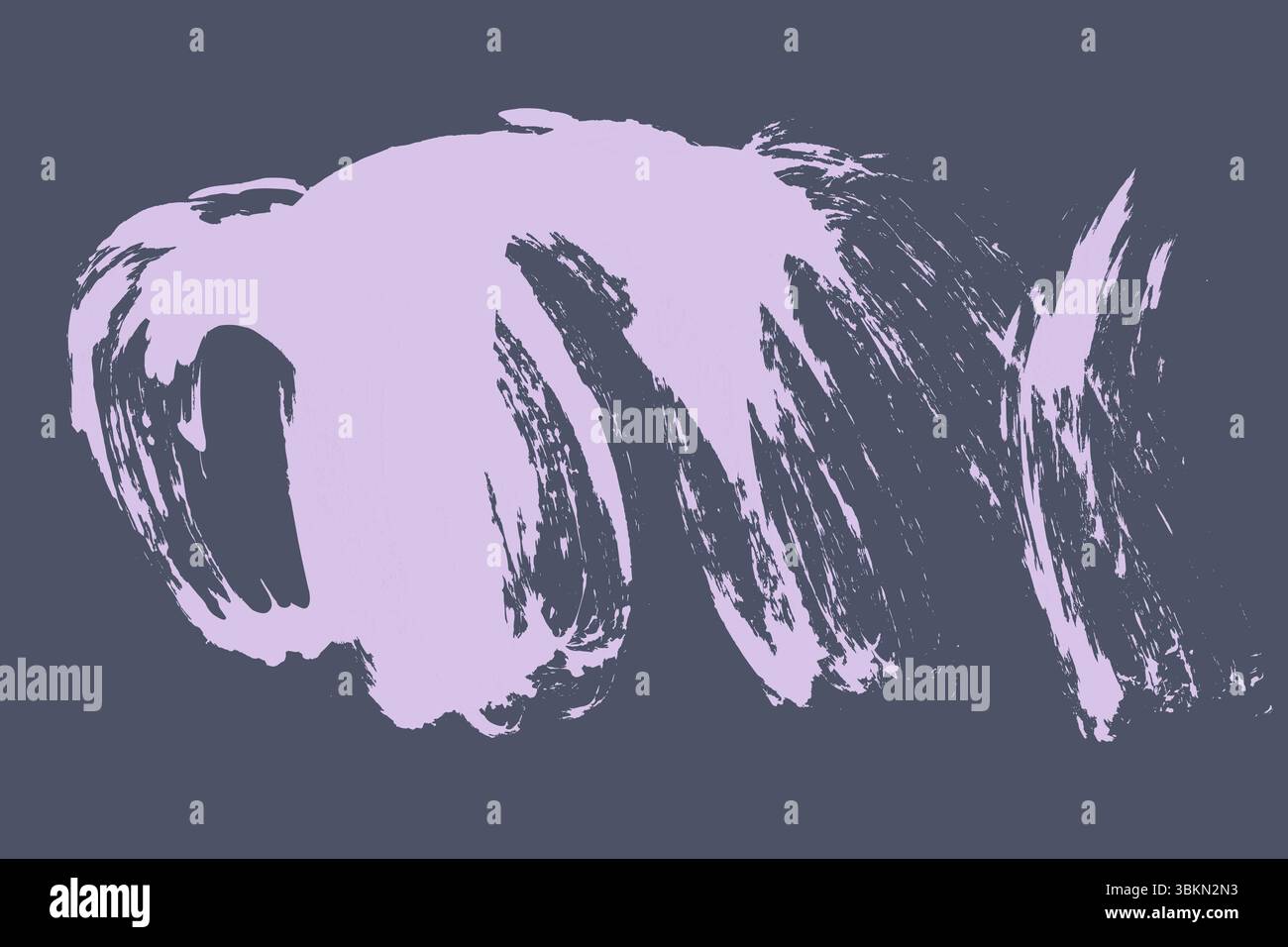 Granulosità sporca verniciata a mano. Design retrò con corsa del pennello con bordo danneggiato. Sfondo colorato e scolorito. Illustrazione Vettoriale