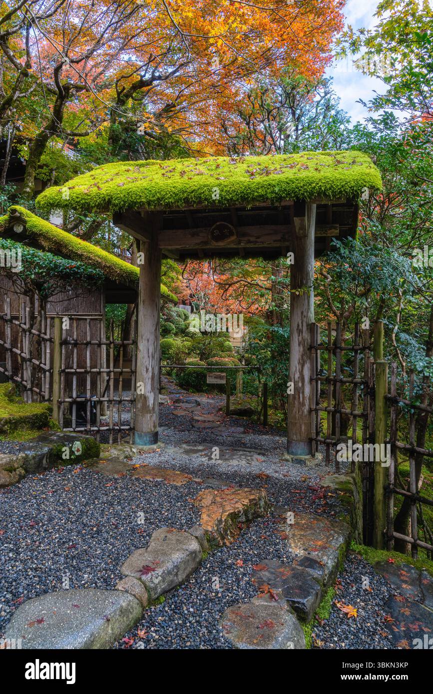 Il bellissimo tempio Jakko-in di Ohara durante la stagione autunnale. Kyoto, Giappone. Foto Stock