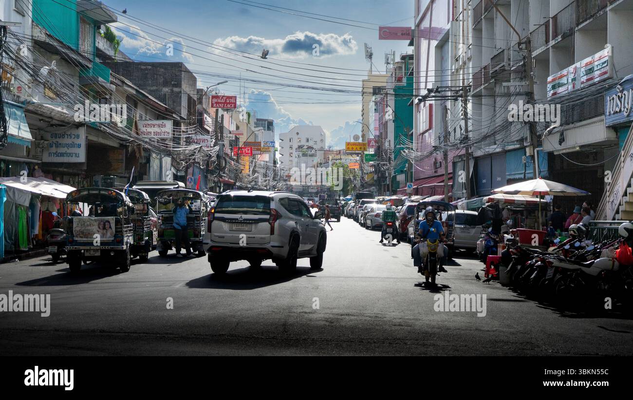 Le strade di Bangkok Foto Stock