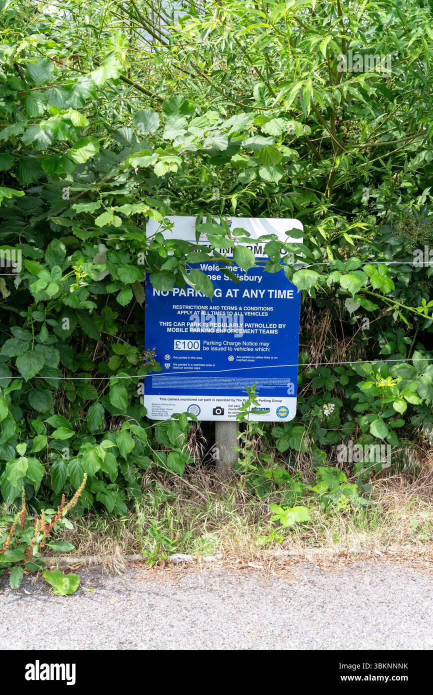 Segnale delle informazioni del cliente parzialmente oscurato Foto Stock
