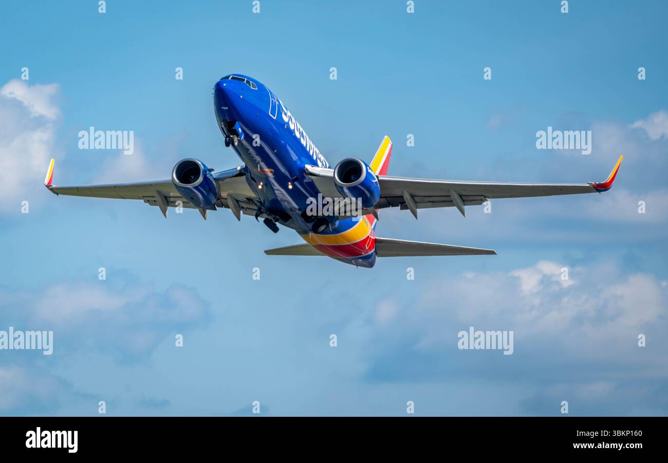 Sud-ovest 737 subito dopo Takeoff Foto Stock