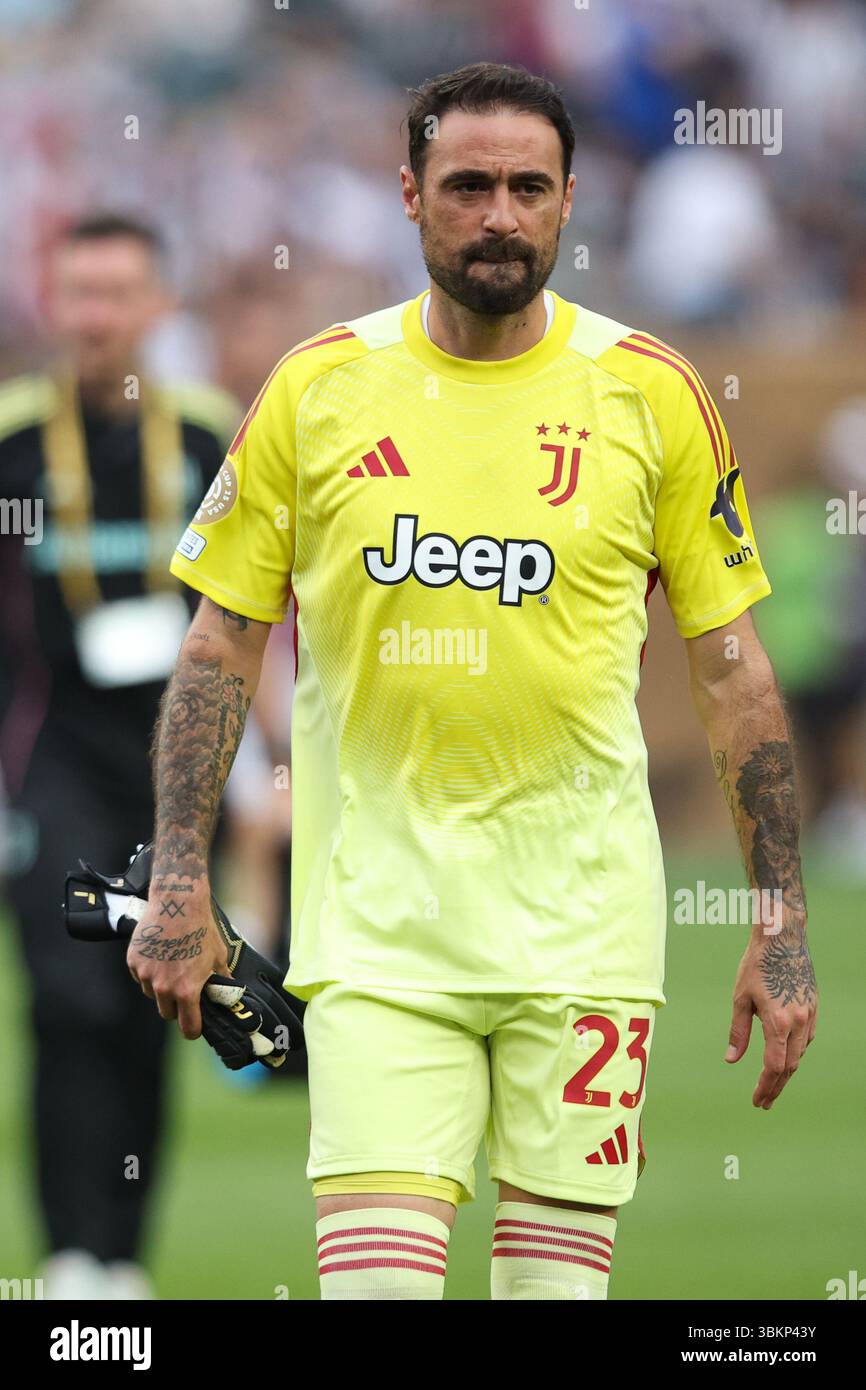 PHILADELPHIA, USA - 22 giugno 2025: Carlo Pinsoglio della Juventus FC durante la partita del gruppo G della Coppa del mondo FIFA Club tra Juventus FC e Wydad AC al Lincoln Financial Field (credito: Craig Mercer/ Alamy Live News) Foto Stock