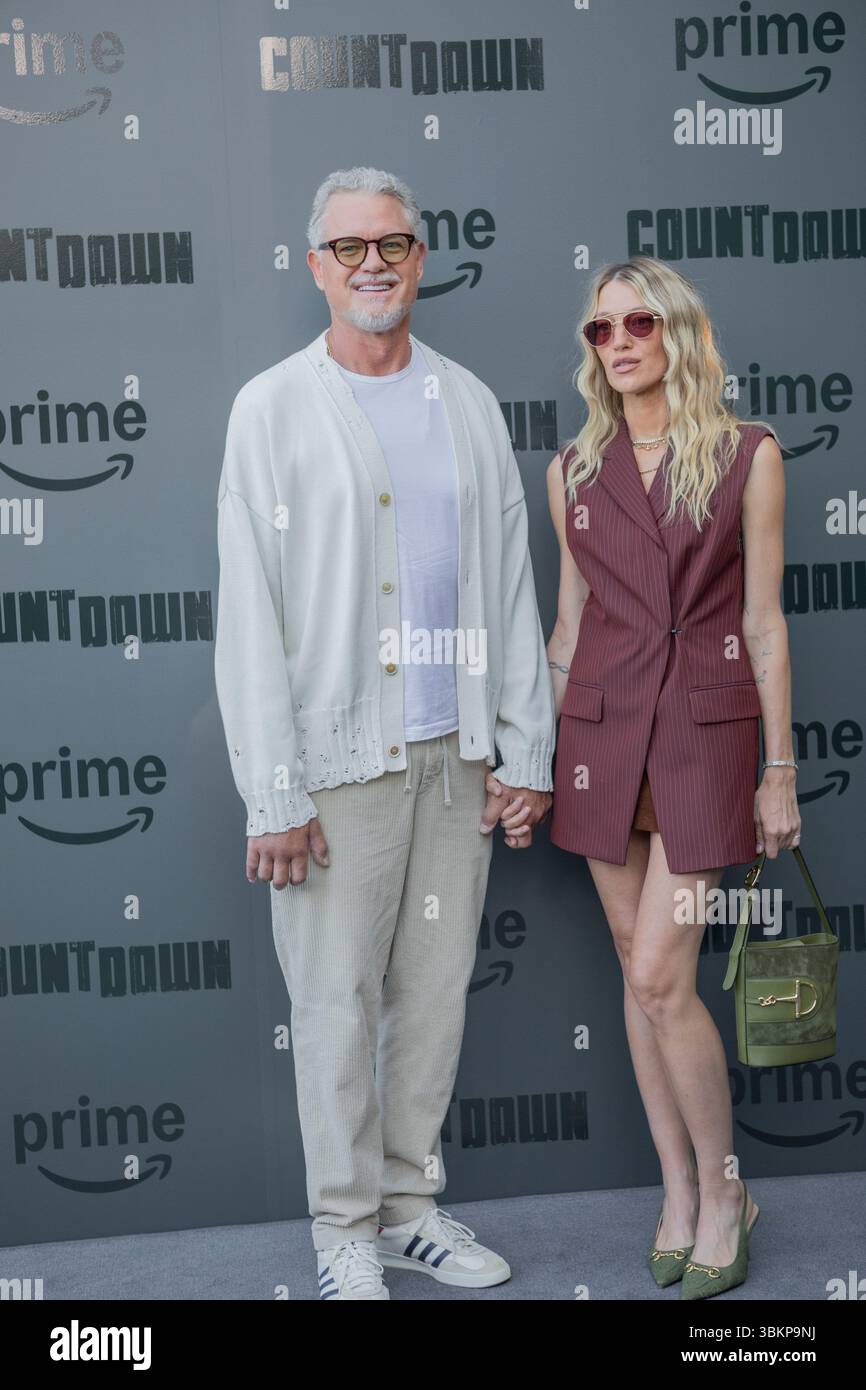Eric Dane e Janell Shirtcliff alla premiere prime Video per 'Countdown' al teatro Harmony Gold di Los Angeles, CALIFORNIA, il 18 giugno 2025. Foto Stock