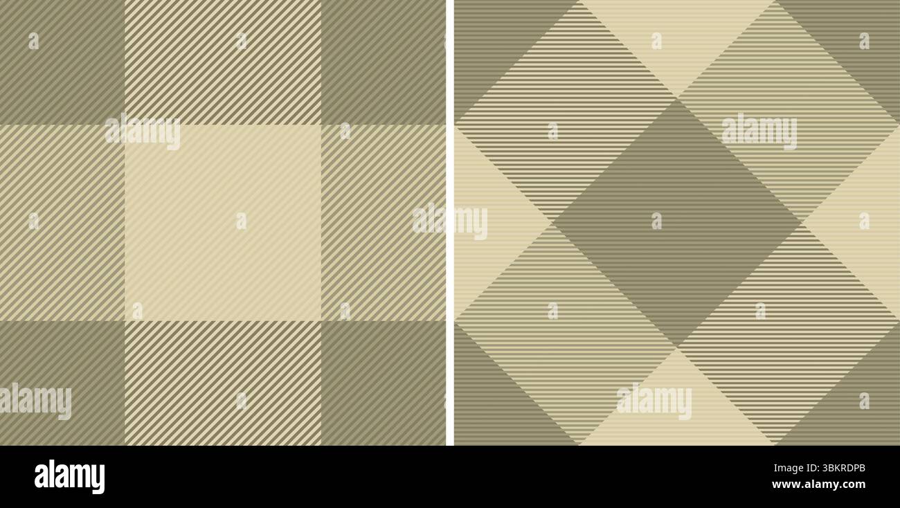 Eleganti motivi a quadri neutri e diamanti. Perfetto per design tessile, packaging, sfondi di siti Web o progetti di moda. Texture sottili aggiungono DEP Illustrazione Vettoriale