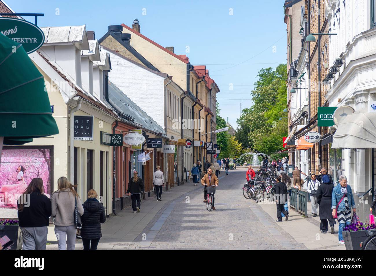 Lilla Fiskaregatan Street, Sweden Centrala Staden, Lund, Scania Province, Regno di Svezia Foto Stock